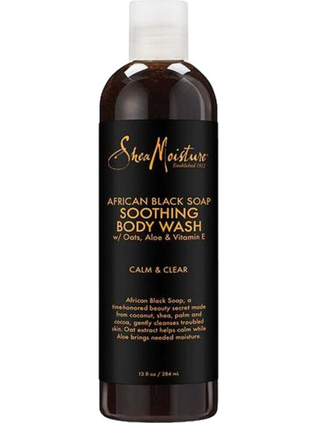 SheaMoisture, African Black Soap Soothing Body Wash with Oats, Aloe and Vitamin E, 13 fl oz