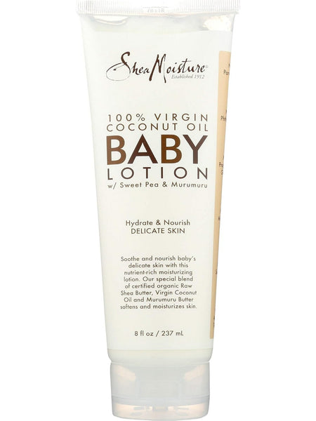 SheaMoisture, 100% Virgin Coconut Oil, Baby Lotion with Sweet Pea and Murumuru, 8 fl oz