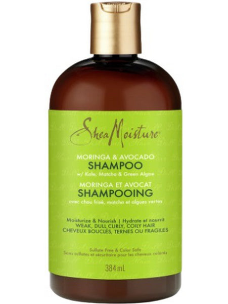 SheaMoisture, Moringa and Avocado, Shampoo with Kale, Matcha and Green Algae, 384 ml