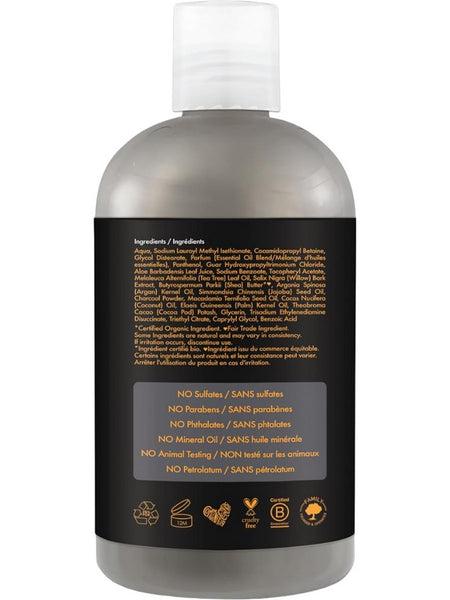 SheaMoisture, African Black Soap Bamboo Charcoal Deep Cleansing Shampoo with Tea Tree Oil and Willow Bark Extract, 13 fl oz