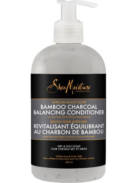 SheaMoisture, African Black Soap Bamboo Charcoal Balancing Conditioner with Tea Tree Oil and Willow Bark Extract, 364 ml