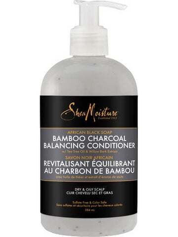 SheaMoisture, African Black Soap Bamboo Charcoal Balancing Conditioner with Tea Tree Oil and Willow Bark Extract, 364 ml