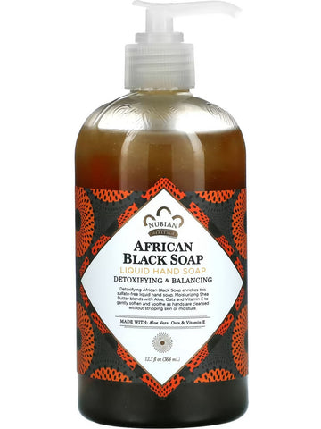 Nubian Heritage, African Black Soap Liquid Hand Soap, 12 fl oz