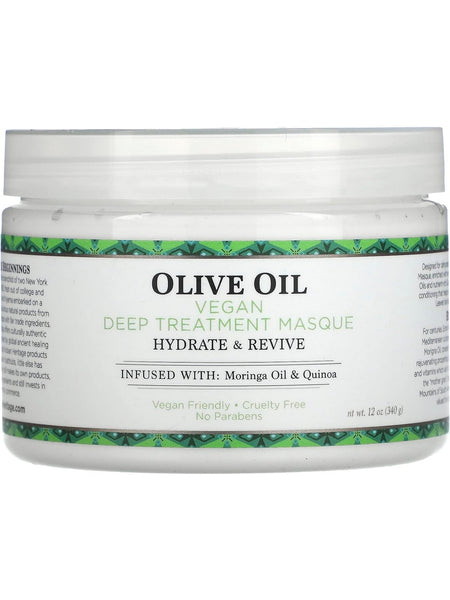 Nubian Heritage, Olive Oil Vegan Deep Conditioning Masque, 12 oz