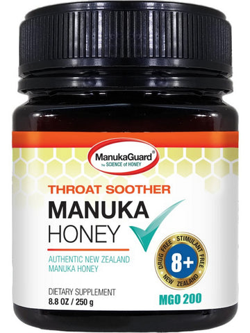 ManukaGuard, Throat Soother, Manuka Honey, MGO 200, 8.8 oz