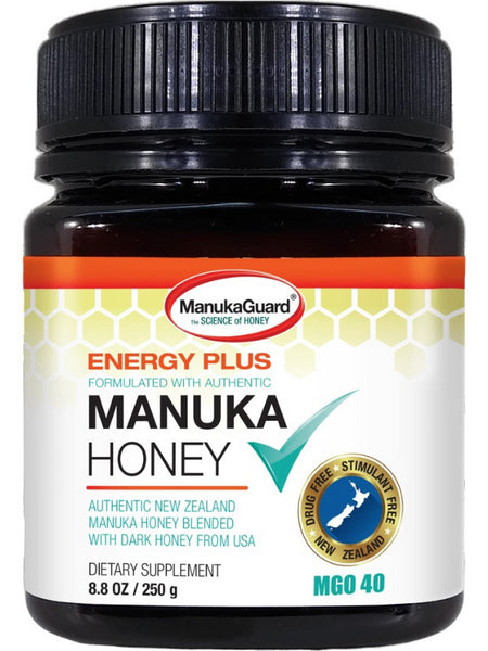 ManukaGuard, Energy Plus, Formulated with Authentic Manuka Honey, MGO 40, 8.8 oz