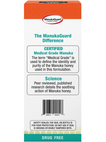 ManukaGuard, Medical Grade Manuka Honey, Cough and Throat Syrup, 4 fl oz