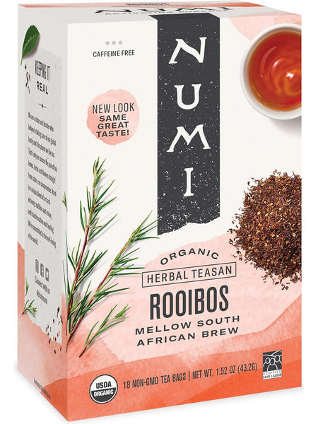 ** 12 PACK ** Numi, Rooibos, 18 Non-GMO Tea Bags