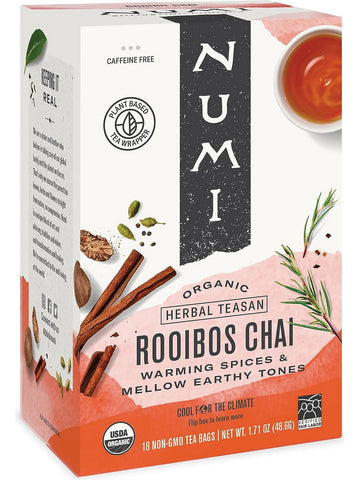 ** 12 PACK ** Numi, Rooibos Chai, 18 Non-GMO Tea Bags