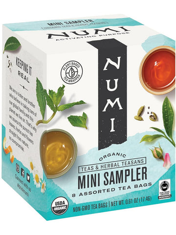 ** 12 PACK ** Numi, Mini Sampler, 8 Assorted Tea Bags