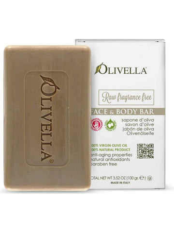 OLIVELLA, Bar Soap Raw Fragrance Free, 3.52 oz