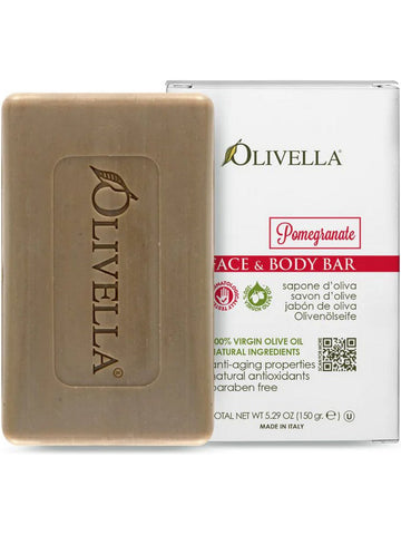 OLIVELLA, Bar Soap Pomegranate, 5.29 oz