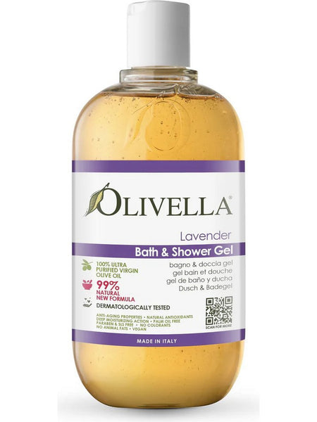 OLIVELLA, Bath & Shower Gel, Lavender, 16.9 fl oz