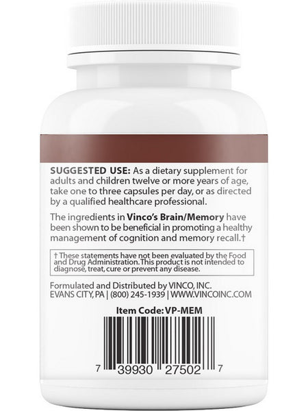 Vinco, Brain/Memory, 60 Capsules