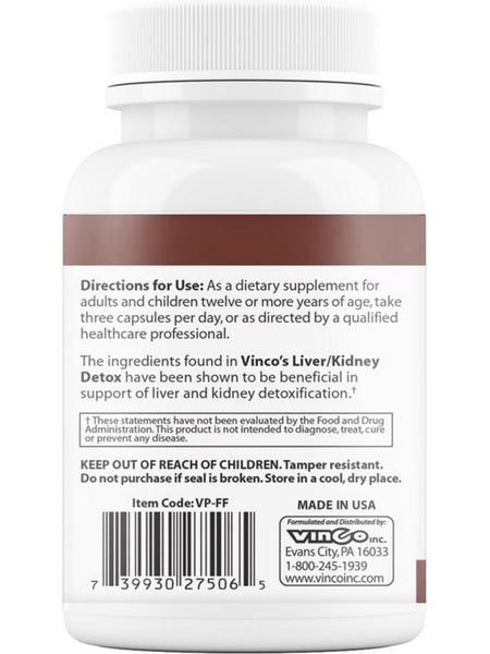 Vinco, Liver/Kidney Detox, 90 Vegetable Capsules