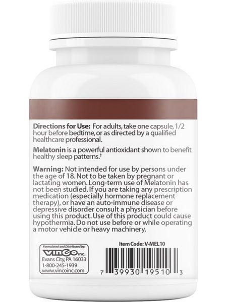 Vinco, Melatonin, 10 mg, 60 Capsules