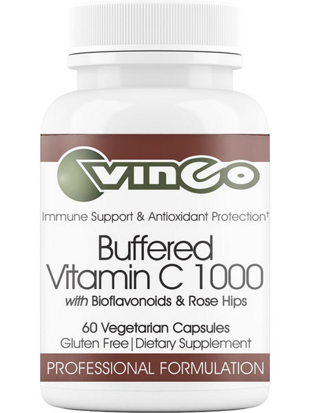 Vinco, Buffered Vitamin C 1000 with Bioflavonoids & Rose Hips, 60 Vegetarian Capsules