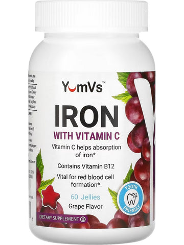 YumV's, Iron with Vitamin C, Grape, 60 Jellies