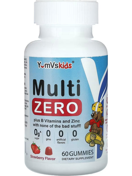 YumV's, Multi Zero, Strawberry, 60 Gummies