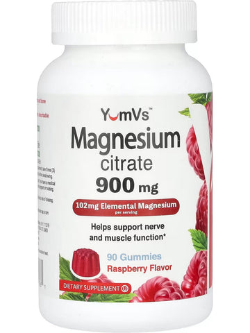 YumV's, Magnesium Citrate, 900 mg, Raspberry, 90 Gummies