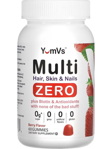 YumV's, Multi Hair, Skin and Nails Zero, Berry, 60 Gummies