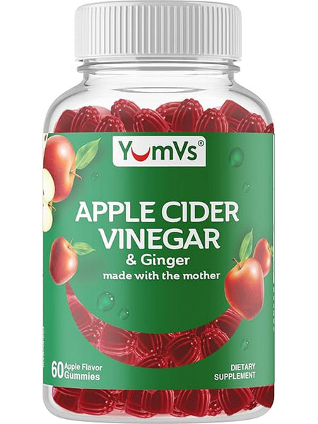 YumV's, Apple Cider Vinegar and Ginger, Apple, 60 Gummies