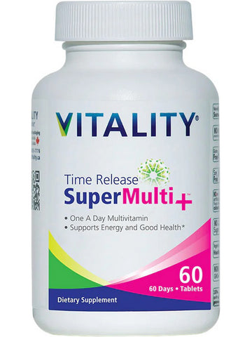 VITALITY, Time Release Super Multi +, 60 Tablets