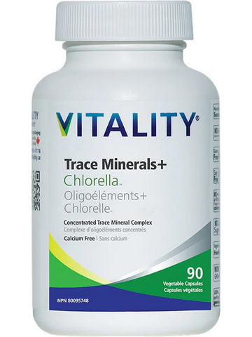 VITALITY, Trace Minerals + Chlorella, 90 Vegetable Capsules