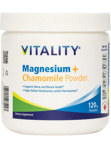 VITALITY, Magnesium + Chamomile Powder, 120 g