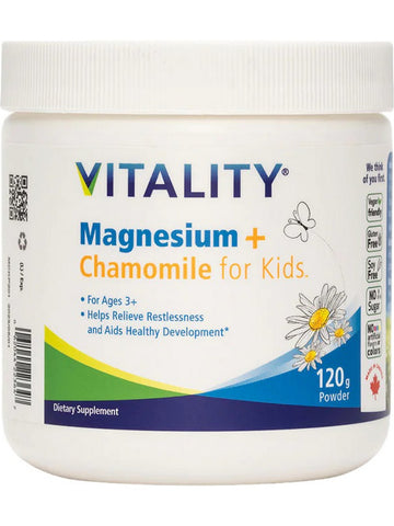 VITALITY, Magnesium + Chamomile for Kids, 120 g