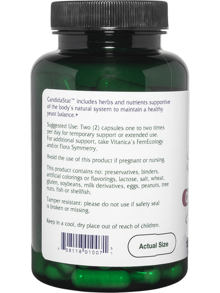 Vitanica, CandidaStat, 120 Vegetarian Capsules