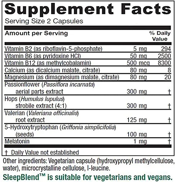 Vitanica, SleepBlend, 15 Vegetarian Capsules