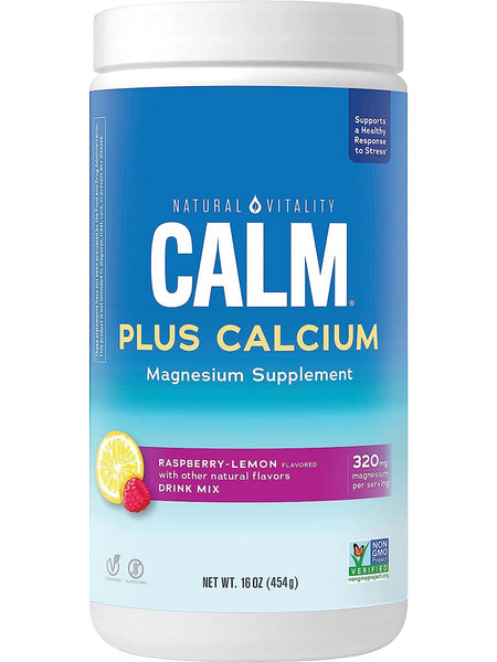 Natural Vitality, Calm Plus Calcium, Raspberry-Lemon, 16 oz