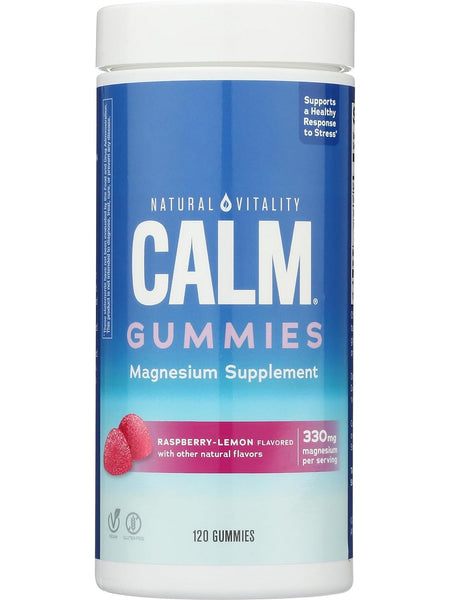 Natural Vitality, Calm Gummies, Raspberry-Lemon, 120 Gummies