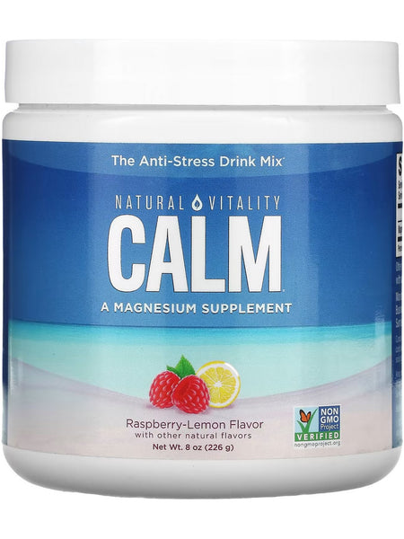 Natural Vitality, Calm, Raspberry-Lemon, 8 oz