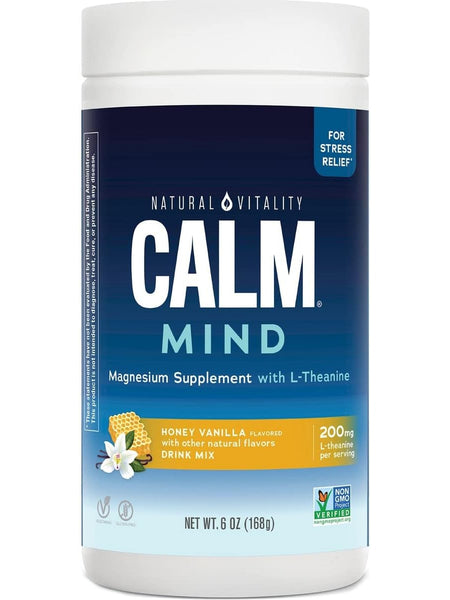 Natural Vitality, Calm Mind, Magnesium Suplement with L-Theanine, Honey Vanilla, 6 oz