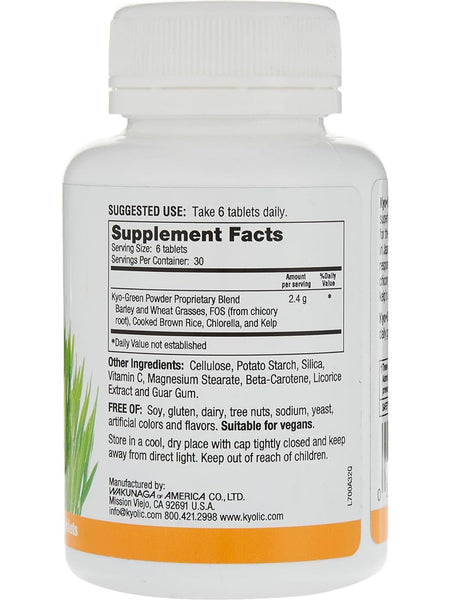 Wakunaga, Kyo Dophilus, Green Blends, Energy, Barley Grass, Wheat Grass & Chlorella, 180 Tablets