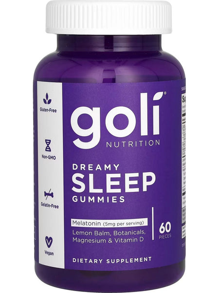 Goli Nutrition, Dreamy Sleep Gummies, 60 Pieces