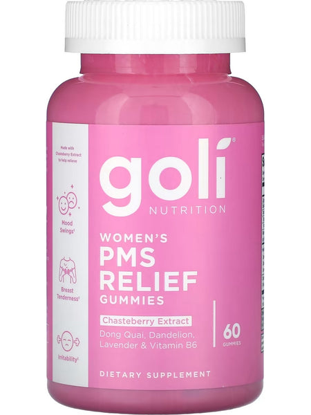 Goli Nutrition, Women's PMS Relief Gummies, Chasteberry Extract, 60 Gummies