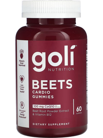 Goli Nutrition, Beets Cardio Gummies, Beet Root Powder Extract, 60 Gummies