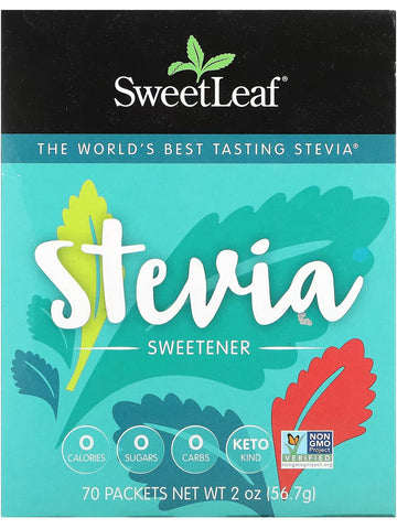 SweetLeaf, Sweet Leaf Sweetener 1g packets, 70 packets