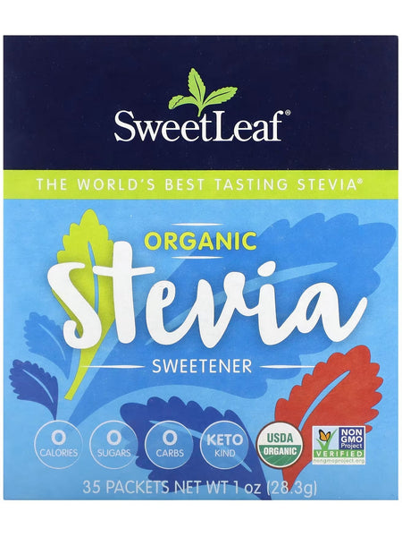 SweetLeaf, Organic Stevia Sweetener Packets, 35 packets