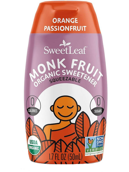 SweetLeaf, SweetLeaf Organic Monk Fruit Sweetener Squeezable Orange Passionfruit, 1.7 oz fl oz