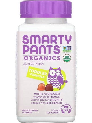 SmartyPants Vitamins, Organics Toddler Formula, 60 Vegetarian Gummies