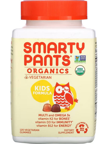 SmartyPants Vitamins, Organics Kids Formula, 120 Vegetarian Gummies