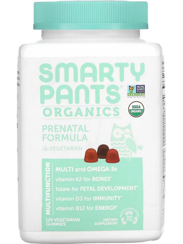 SmartyPants Vitamins, Organics Prenatal Formula, 120 Vegetarian Gummies