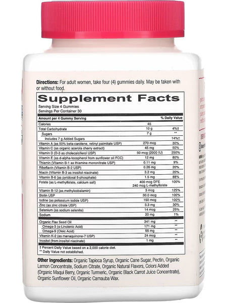 SmartyPants Vitamins, Organics Women's Formula, 120 Vegetarian Gummies