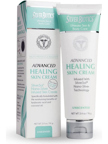 Silver Biotics, Advanced Healing Skin Cream Unscented, 3.4 oz