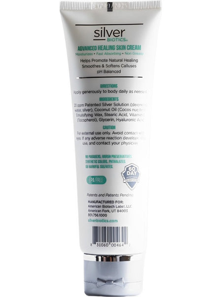 Silver Biotics, Advanced Healing Skin Cream Unscented, 3.4 oz