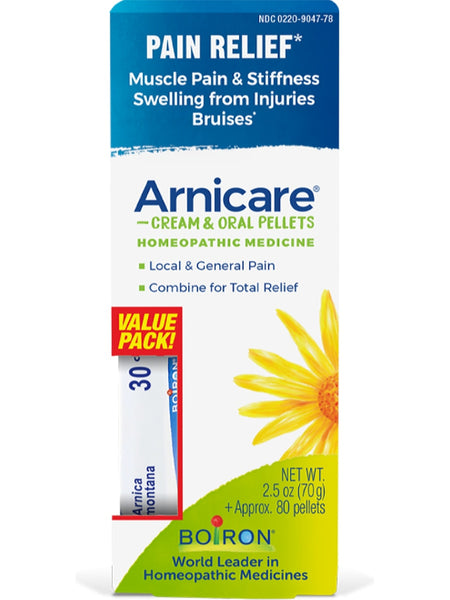 Boiron, Arnicare Cream & Oral Pellets Value Pack, 2.5 oz + 80 Pellets